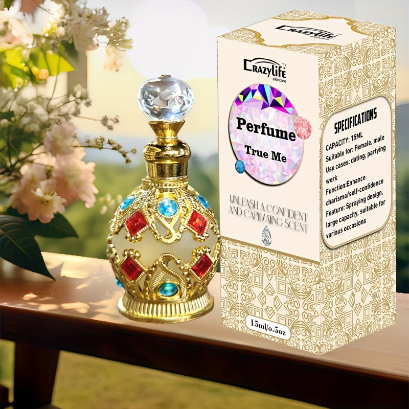Eau de Parfum Crazylife Arabian Crown 15 ml - Un parfum exotique et séduisant dans un flacon en cristal glamour - Parfait pour une soirée glamour et des occasions spéciales