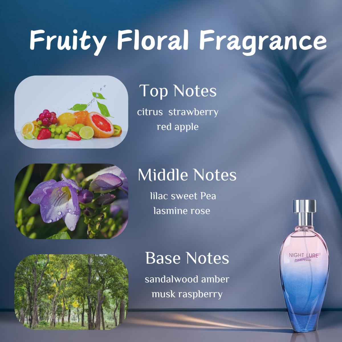 Eau de Parfum Radiant Moonlight 100 ml - Une fusion lumineuse de senteurs fruitées et florales, vous enveloppant d'une douce élégance et d'un charme forestier.