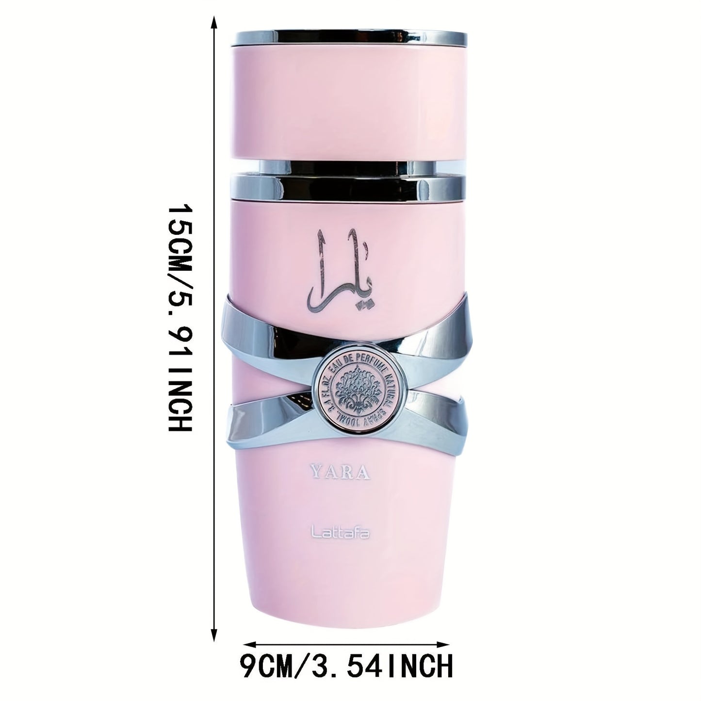 Eau de Parfum Yara 3,4 fl oz pour femme - Un parfum longue tenue, séduisant et féminin aux riches notes florales, fruitées et boisées - Parfait pour un usage quotidien, les occasions spéciales et les cadeaux.