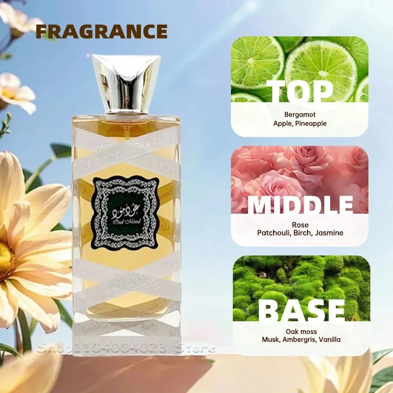 Parfum Oud Mood 100ml - Eau de Parfum Orientale Arabe Longue Durée