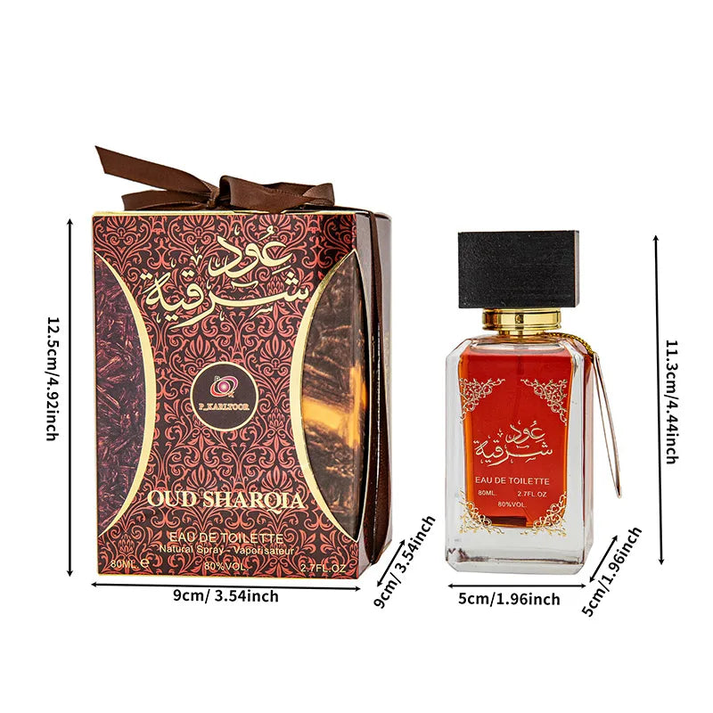 Parfum arabe mixte à base de bois d'agar et de santal, longue tenue, unisexe, aux notes florales de rose et de phéromones, parfum de vanille.
