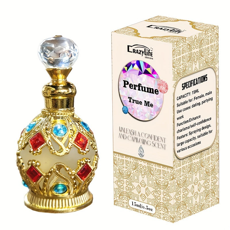 Eau de Parfum Crazylife Arabian Crown 15 ml - Un parfum exotique et séduisant dans un flacon en cristal glamour - Parfait pour une soirée glamour et des occasions spéciales