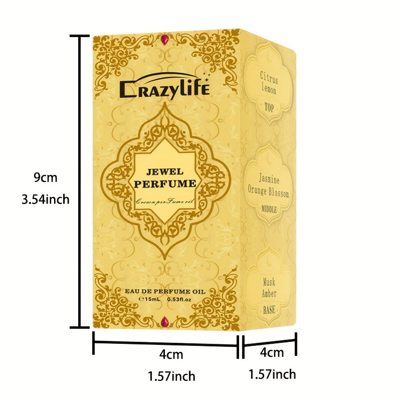 Eau de parfum musquée florale 15 ml - Longue tenue, rafraîchissante et sans formaldéhyde - Idéale pour les rendez-vous et au quotidien, douce pour la peau et non testée sur les animaux