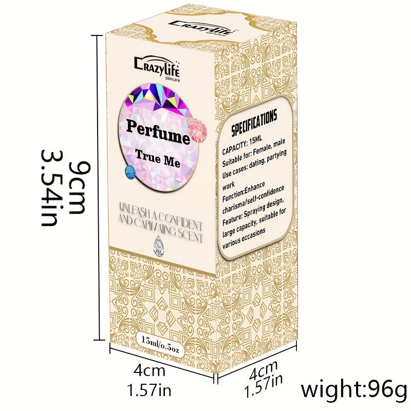 Eau de Parfum Crazylife Arabian Crown 15 ml - Un parfum exotique et séduisant dans un flacon en cristal glamour - Parfait pour une soirée glamour et des occasions spéciales